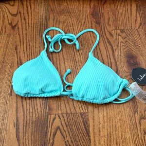 Lulus BlueTriangle Bikini Top Size Large New with Tags